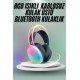 Kulak Üstü Kablosuz Bluetooth Kulaklık Unısex Renkli Işıklı Kulaklık