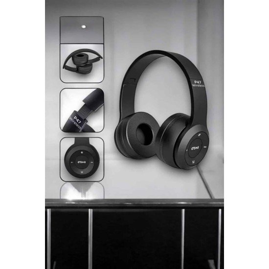 Kulak Üstü TF Kart ve AUX Destekli Ergonomik Bluetooth Kulaklık