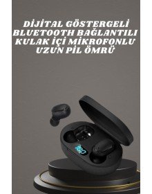 Kulaklık Dijital Göstergeli Bluetooth Bağlantılı Kablosuz Kulak İçi Mikrofonlu Dokunmatik Kontrol