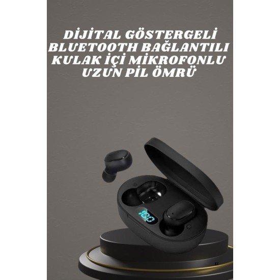 Kulaklık Dijital Göstergeli Bluetooth Bağlantılı Kablosuz Kulak İçi Mikrofonlu Dokunmatik Kontrol Kulaklık Dijital Göstergeli Bluetooth Bağlantılı Kablosuz Kulak İçi Mikrofonlu Dokunmatik Kontrol
