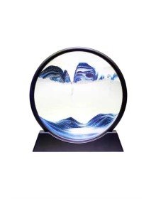 Kum Saati Yuvarlak Şık Kum Tablosu Dekoratif Kum Sulu Kum Saati