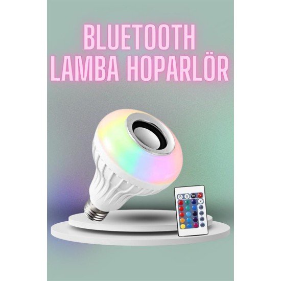 Kumandalı RGB Led Işık Bluetooth Hoparlör Ses Lambası Renkli Ampul Kumandalı RGB Led Işık Bluetooth Hoparlör Ses Lambası Renkli Ampul