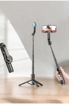 Kumandalı Tripod Telefon Tutucu Selfie Çubuğu 360 Derece Dönebilen
