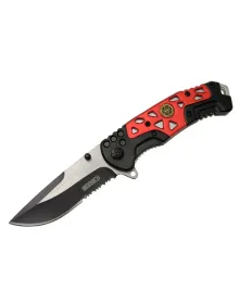 Lanmark MX10B Kırmızı Testereli Outdoor Çakı 21 cm - Otomatik, Perçinli