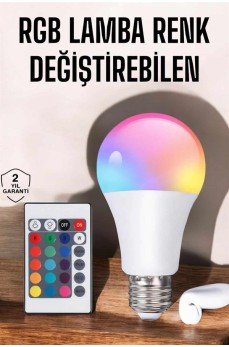 Led Ampul Enerji Dostu RGB Işıklı 100W Led Işık