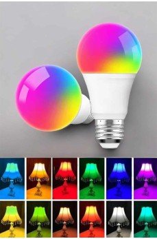 Led Ampul Enerji Dostu RGB Işıklı 100W Led Işık