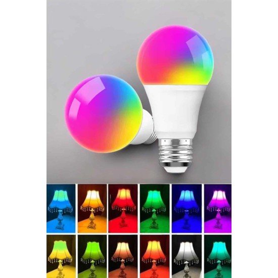Led Ampul Enerji Dostu RGB Işıklı 100W Led Işık