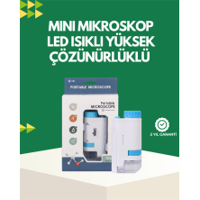 LED Aydınlatmalı 80–200 Kat Büyütmeli Cep Mikroskop