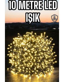 Led Işık 10 Metre Gün Işığı Parlak ve Doğal Ağaç Süsleme