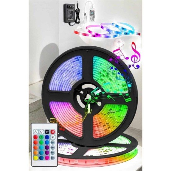 Led Işık 5 Metre Şerit Led RGB Işıklı