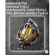 LED Işıklı Telefon Soğutucu | Ultra Sessiz Fan | Mıknatıslı ve Aparatlı Bağlantı