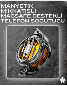 LED Işıklı Telefon Soğutucu | Ultra Sessiz Fan | Mıknatıslı ve Aparatlı Bağlantı