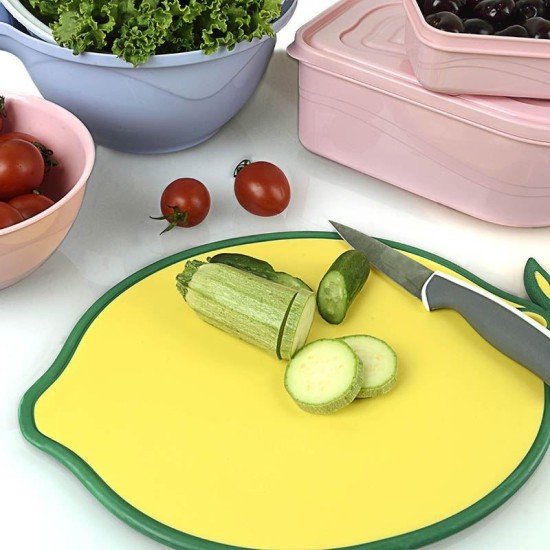 Limon Figürlü Kaydırmaz Kesme - Doğrama Panosu Limon Figürlü Kaydırmaz Kesme - Doğrama Panosu