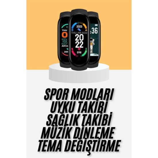 M6 Akıllı Bileklik Siyah Adımsayar Spor Takibi Android ve İOS Uyumlu M6 Akıllı Bileklik Siyah Adımsayar Spor Takibi Android ve İOS Uyumlu