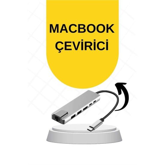 Macbook Pro/air Uyumlu USB Type-C 8 In 1 Hub Dönüştürücü Çevirici Çoklayıcı USB Hdmı Micro Sd 8 Girişli Macbook Pro/air Uyumlu USB Type-C 8 In 1 Hub Dönüştürücü Çevirici Çoklayıcı USB Hdmı Micro Sd 8 Girişli