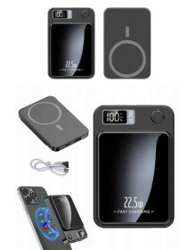 Magsafe Powerbank 10.000 mAh 22.5 Watt Hızlı Şarj Göstergeli Kablosuz Taşınabilir Şarj