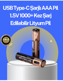 Hızlı Şarj Teknolojili USB Şarjlı AAA Pil – 40 Dakikada Tam Şarj