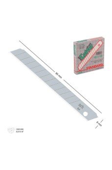 Maket Bıçağı Yedek Bıçağı 80X9 mm İnce Yedek 10 Adet