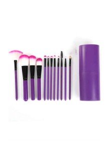 Makyaj Fırçası 12 Parça Set Yumuşak Uçlu Göz Makyajına Uygun Hafif ve Taşınabilir Çanta