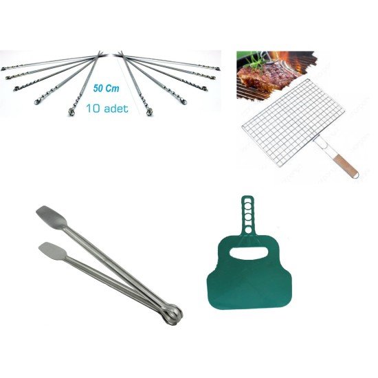 Mangal Seti (Maşa - Şiş - Izgara - Yelpaze) Mangal Seti (Maşa - Şiş - Izgara - Yelpaze)
