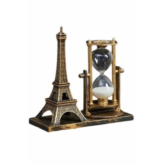 Masa Biblosu Dekoratif Süs Kum Saati Eyfel Kulesi Hediyelik Kum Saati