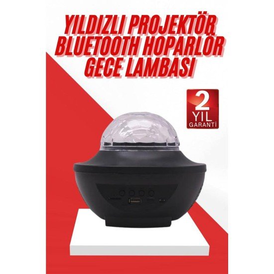 Masa ve Gece Lambası Renkli Projektör Işıklı Disko Topu Bluetooth Hoparlör
