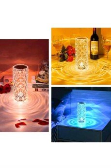 Masa ve Gece Lambası Şık ve Dayanıklı Sensörlü Şarjlı Kristal Lamba