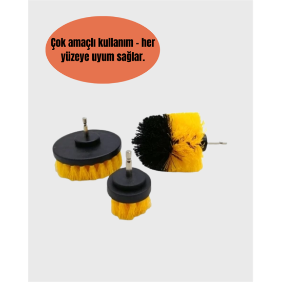 Matkap Uyumlu Temizlik Fırçası – Kablolu ve Akülü Matkaplarla Kullanılabilir