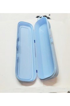 Beyaz Multi Renkli Kapaklı Kalemlik Kutusu -Çanta İçi Saklama - Diş Fırçası - Makyaj Fırçası Kutu