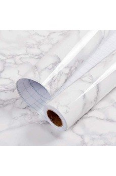 Mermer Desenli Yapışkanlı  Folyo Sticker Masa Tezgah Duvar Kağıdı Su Geçirmez  Folyo