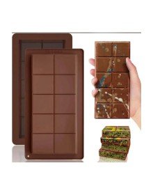Meşhur Dubai Çikolatası Kalıbı Silikon - Büyük Tablet Çikolata Mum Kek Kalıbı Pasta Kalıbı