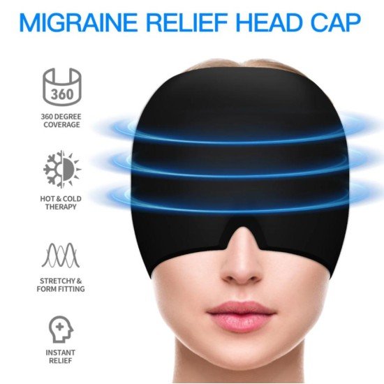 Migren Soğuk-Sıcak Kompres Maske | Baş Ağrısı ve Stres Gidermeye yardımcı Jel Maske Migren Soğuk-Sıcak Kompres Maske | Baş Ağrısı ve Stres Gidermeye yardımcı Jel Maske