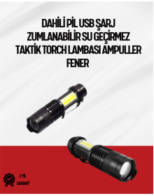 Mini Boy LED El Feneri - 2000 Lümen, Su Geçirmez Tasarım