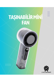 Mini El Fanı | 3000mAh Pil | Type-C Şarj Girişi | Kompakt ve Hafif Tasarım