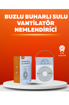 Mini USB Klima Fan | 3 Kademeli Spreyli Hava Soğutucu, Taşınabilir