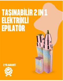 Mini USB Şarjlı Elektrikli Epilatör – Kaş ve Yüz Tüy Temizliği İçin 2'si 1 Arada