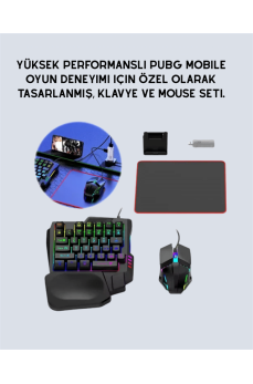 Mobil Oyunlar için Klavye, Mouse ve Dönüştürücü Seti