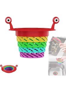 Mutfak - Banyo  Lavabo Filtresi Süzgeci Gökkuşağı Kademeli Drenaj Deliği Atık Filtresi