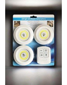 Mutfak Dolap Altı Işığı Uzaktan Kumandalı Yapışkanlı Kablosuz Pilli