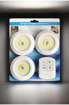 Mutfak Dolap Altı Işığı Uzaktan Kumandalı Yapışkanlı Kablosuz Pilli