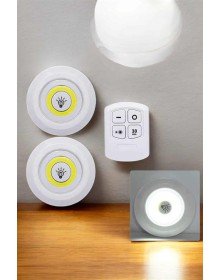 Mutfak Dolap Altı Işığı Uzaktan Kumandalı Yapışkanlı Kablosuz Pilli