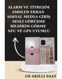 Nabız Ölçer Hediye Bileklikli Akıllı Saat ve Dijital Göstergeli Bluetooth Kulaklık Çoklu Şarj Girişi