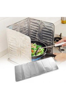 Ocak Yağ Sıçrama Koruyucu Katlanır Alüminyum Levha -Kolay Silinir Piknik Tüpü Rüzgar Önleyici Panel