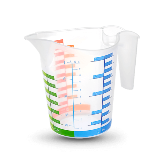 Ölçü Kabı Dereceli Renkli 1000 ML