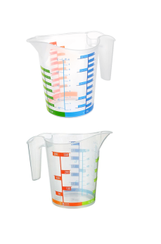 Ölçü Kabı Dereceli Renkli 1000 ML + 300 ML Set