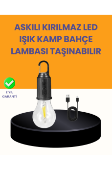 Akıllı Sensörlü USB Şarjlı Kamp Lambası