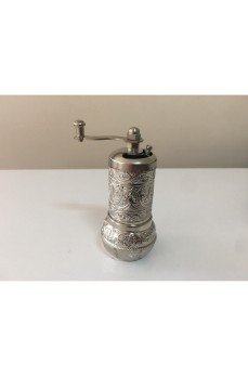 Osmanlı Motifli Kahve ve Baharat Değirmeni Gümüş