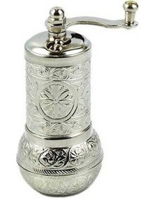 Osmanlı Motifli Kahve ve Baharat Değirmeni Gümüş