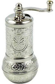Osmanlı Motifli Kahve ve Baharat Değirmeni Gümüş