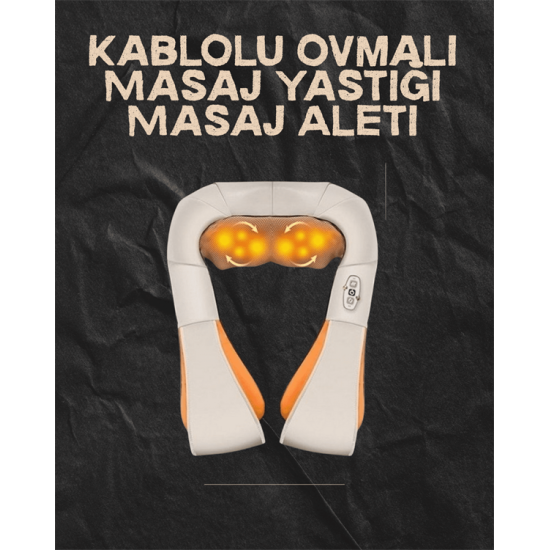 Ovmalı Isıtmalı Elektrikli Masaj Aleti – Boyun, Sırt, Bel, Omuz ve Bacak İçin Profesyonel Masaj Aleti